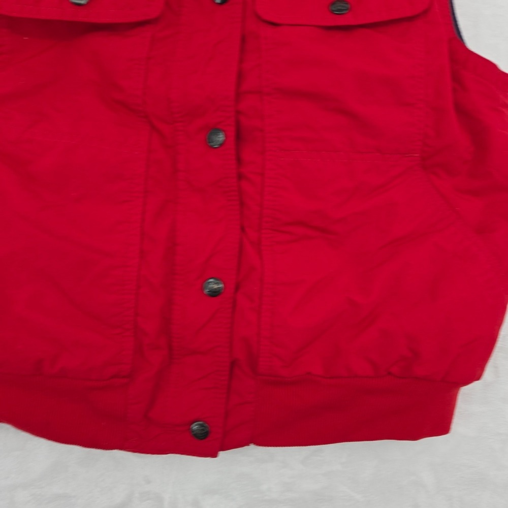 VTG Eddie Bauer Down Vest Men's Med Red Goose Down Puffer USA Made 80s 90s - Picture 2 of 9